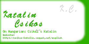 katalin csikos business card